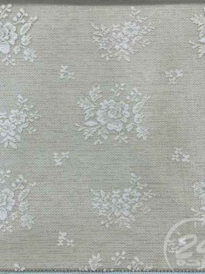 پرده دومکانیزم رنگ کرم طرح بهار مدل a3077