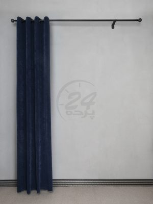 پرده تک مخمل پتینه سورمه ای تیره 2788